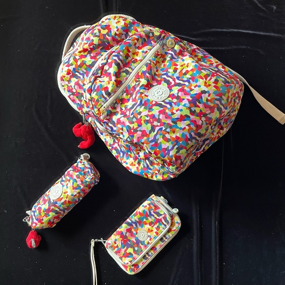 Kipling Handbags - Kipling Seoul Mosaic Print Large Backpack with Wallet & Pouch